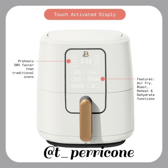 Beautiful Other - ♠️ New Beautiful 6 Quart Touchscreen Air Fryer White Icing by Drew Barrymore